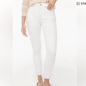J CREW Factory High Rise Skinny Jeans in Signature Stretch Size 28 in White